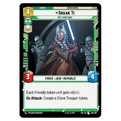 Star Wars Unlimited Twilight of the Republic Shaak Ti Unity Wins Wars (Uncomm...