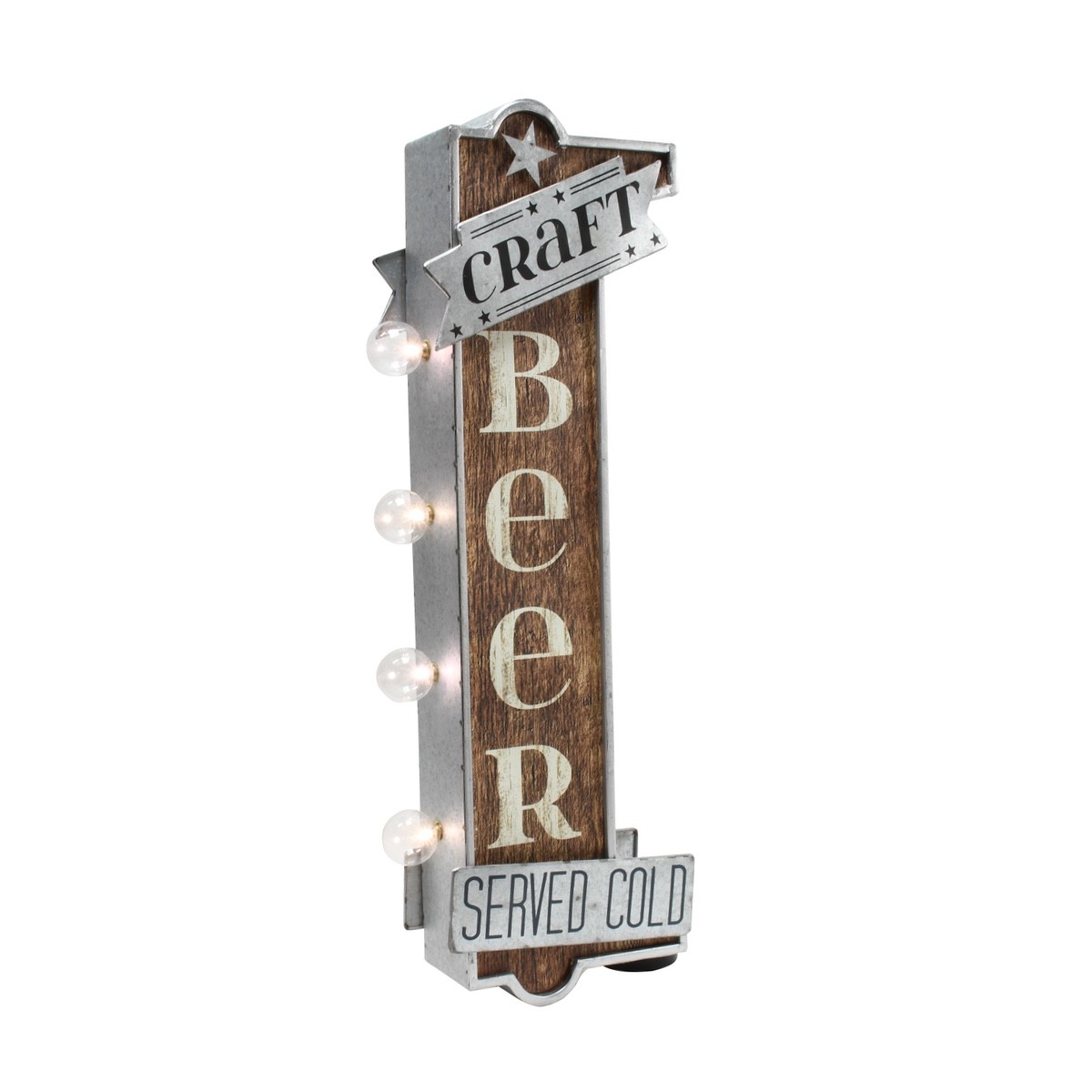 Retro 3D LED Cold Craft Beer Marquee Sign Man Cave Garage Decor Bar Pub Wall Art
