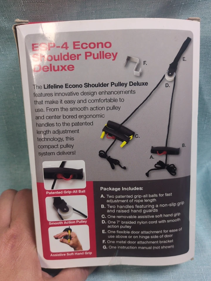 Lifeline USA Econo Shoulder Pulley Deluxe with Metal Bracket - Image 3 of 4