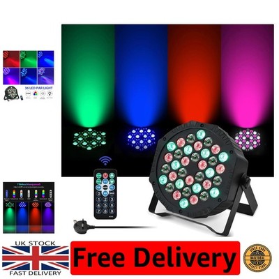 RGB 36LED Bühnenbeleuchtung 72W Fernbedienung für Hochzeiten, Partys & DJ Events