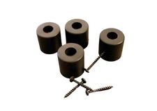 (4 PACK) PENN ELCOM 9145 Amp / Case / Cabinet Rubber Foot Bumper 1-1/2" X 1-1/2"