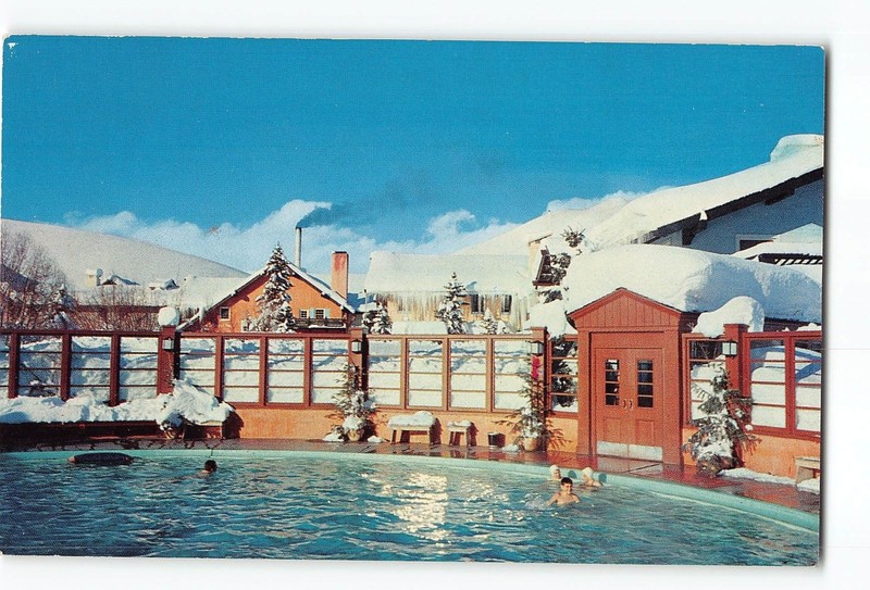 Sun Valley Idaho ID Vintage Postcard Heated Pool Near Challenger Inn