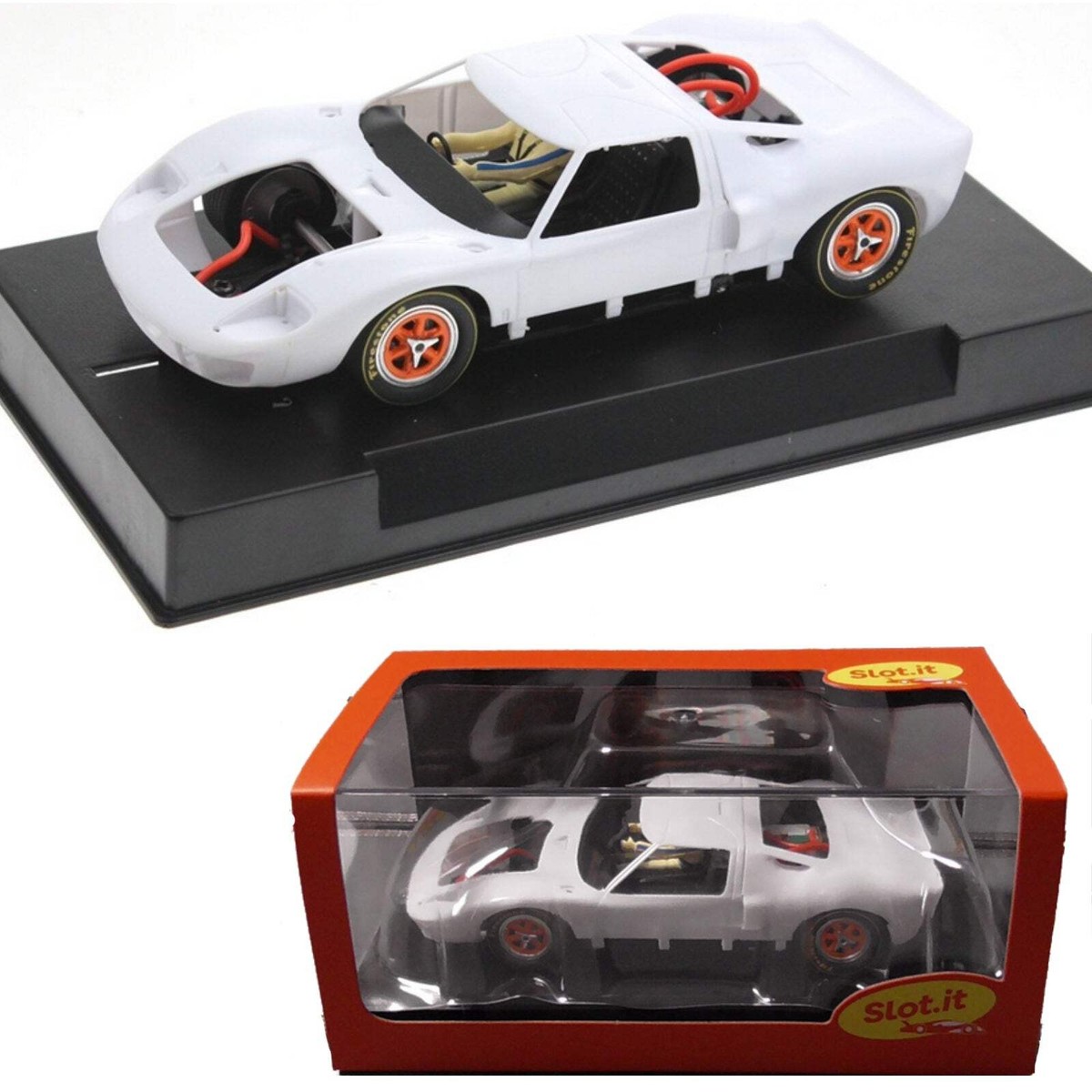 Slot.it Ford GT40 MkI White Kit New Version 1/32 Slot Car SICA18Z