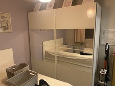 ikea pax wardrobe white 200cm Sliding Doors With Mirror