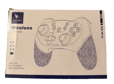 Ace Gamer Wireless Game Controller w Box Manual & Blue Galaxy BRAND NEW