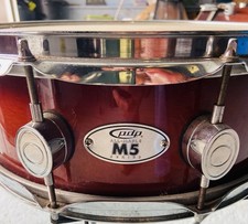 PDP M5 Maple 14x5.5 Tobacco Burst Snare Drum W EVANS EMAD drum head Rock version