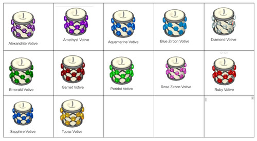 WEBKINZ Gem Mosaic Tiles Votives Lamps