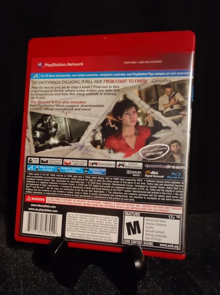 Heavy Rain Director's Cut PS3 Greatest Hits Completo PlayStation 3 Manual de Juego Foto 2 de 3