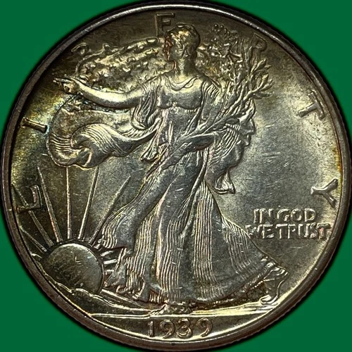1939-D Walking Liberty Half Dollar Choice Almost Uncirculated AU+ Coin #36675