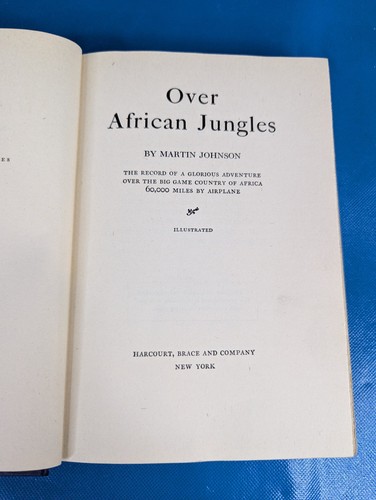 Over African Jungles by Martin Johnson (1935 HC w/DJ Harcourt, Brace, & Co.) - Picture 10 of 12