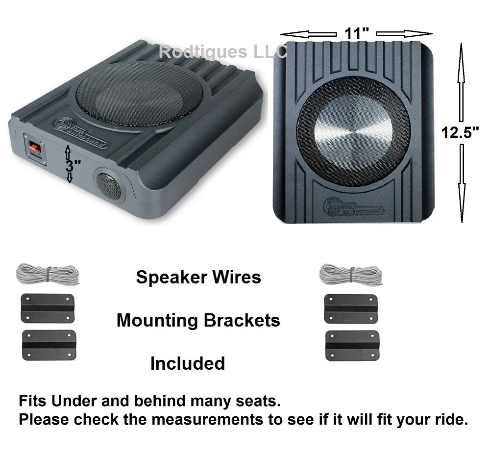 Under seat store speakers
