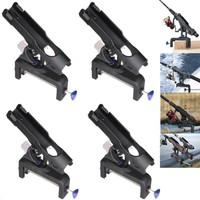 4pcs Boat Fishing Rod Pole Stand Brackets Sea Rod Holders Rest Adjustable Clamp 4pcs Boat Fishing Rod Pole Stand Brackets Sea Rod Holders Rest Adjustable Clamp