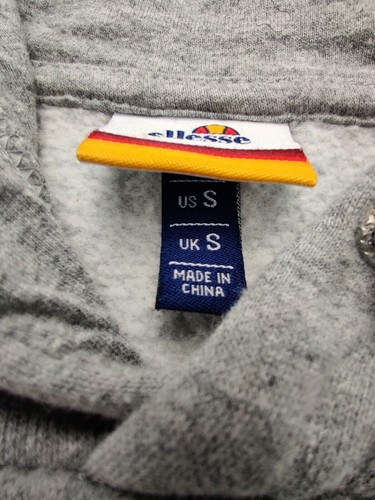 Ellesse Herren Small Front Logo Pullover Sport Freizeit hell meliert grau Hoodie - Bild 3 von 10