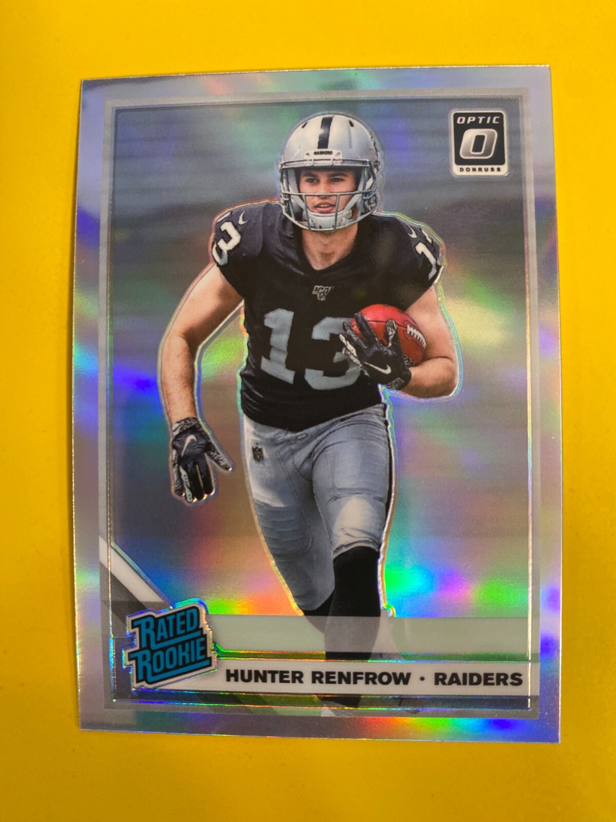 RS22161  2019 Donruss Optic HOLO SILVER #190 Hunter Renfrow  RATED ROOKIE