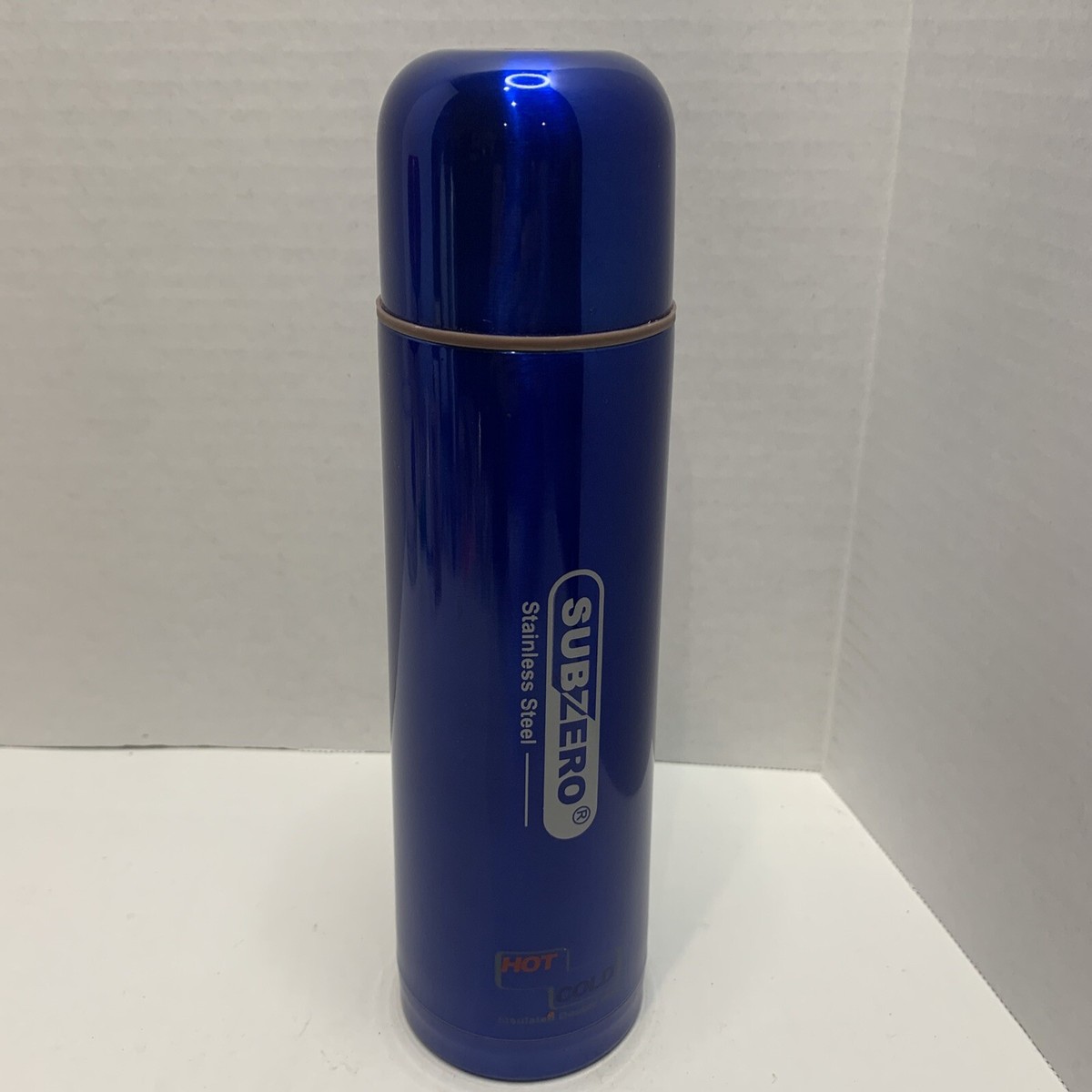 SUBZERO Stainless Steel Blue Hot or Cold Travel Thermos Mug (16