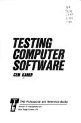 Testing Computer Software Hardcover Von Cem Kaner