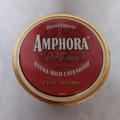 Amphora Pipe Tobacco 12 oz空き缶おまけ付 Amphora Pipe Tobacco Tin 12 oz Douwe Egberts Extra Mild Cavendish