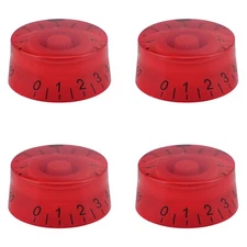 4x Red Electric Bass Guitar Knobs Speed Volume Control Knobs For LP SG Guitar