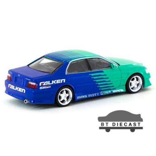 TARMAC WORKS TOYOTA CHASER JZX100 FALKEN 1/64 DIECAST GREEN