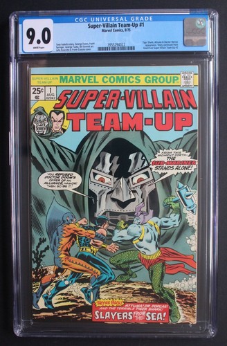Super-Villain Team-Up #1 Doctor Doom Sub-Mariner Tiger Shark Attuma 1975 CGC 9.0