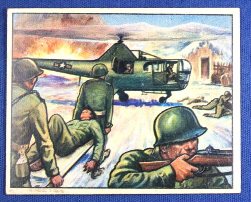1951 Bowman - Fight the Red Menace - #30 "Helicopters in Action" - Ex+ Condition - Picture 1 of 6