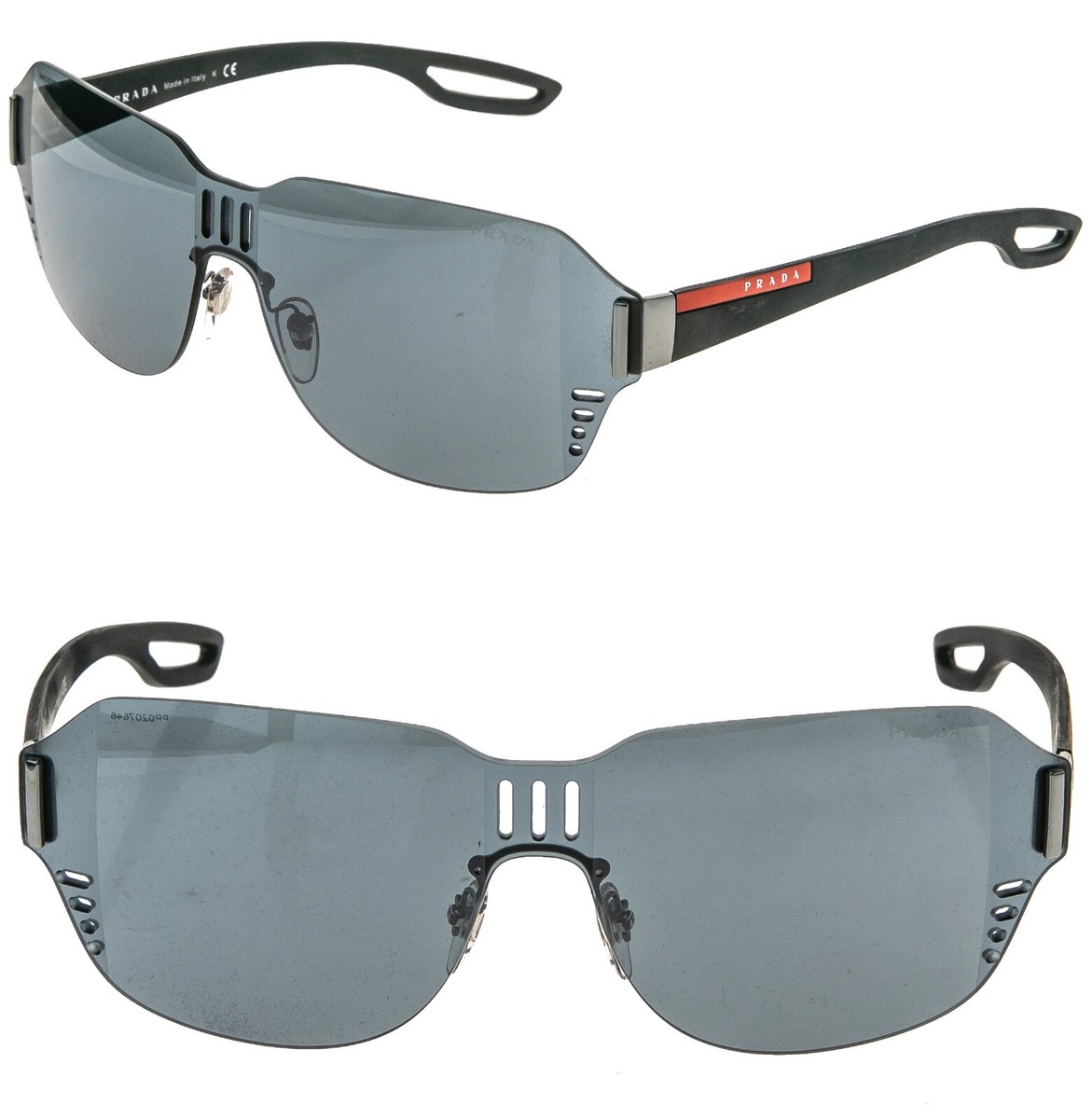 PRADA LINEA ROSSA Sport 05S Rubber Black Mask Mirror Unisex