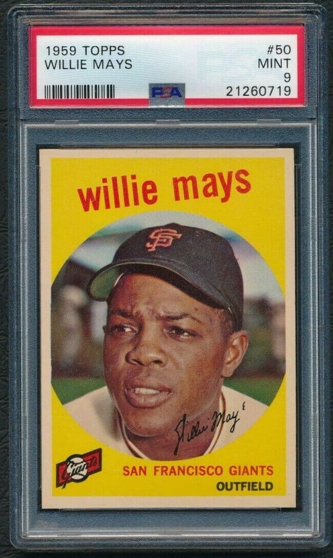 1959 Topps #50 Willie Mays HOF Giants PSA 9 MINT