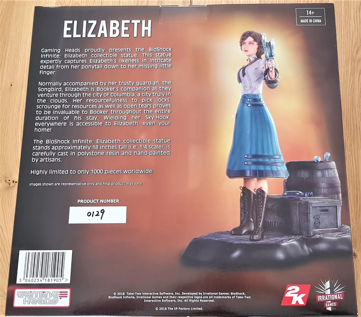 Bioshock Infinite Statue Elizabeth Gaming Heads Game Figure 18 RARE