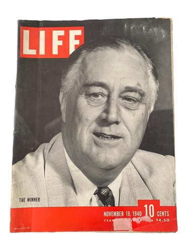 LIFE Magazine Franklin Roosevelt Churchill England Pictorial, November 18, 1940 - Foto 3 di 4
