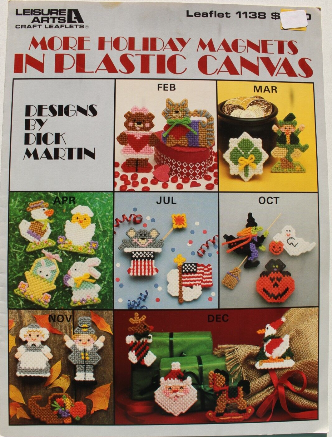 More Holiday Magnets in Plastic Canvas Patterns Book Leisure Arts 1138 ...