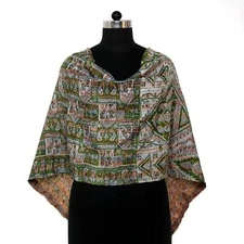 Silk Kantha Scarf Head Wrap Dupatta Hand Quilted Women Bandanas Headband