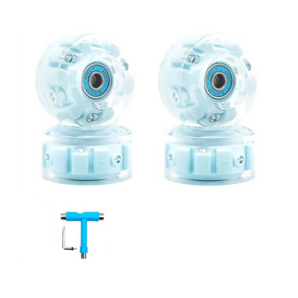 Ruedas de Patines con 6 Luces LED: Ruedas de Patineta con Luces Cuádruples,7839