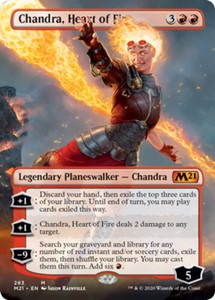 Chandra, Heart of Fire - Borderless x1 - Magic Core Set 2021 - NM-Mint, English