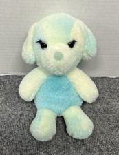 Aurora Rainbow Collection Blue Green Dog Puppy 9" Plush Stuffed Animal Eyelashes