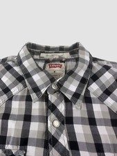 Levi  s Men  s Medium Western Rodeo Pearl Snap Long Sleeve Shirt Denim Look