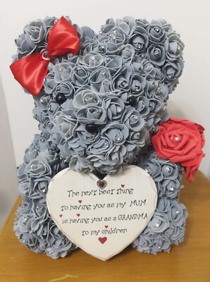 Großer Rosenbär Umarmungen Herz Rose Blume Teddy Puppe Geburtstagsgeschenk Mama Nanna Geschenk