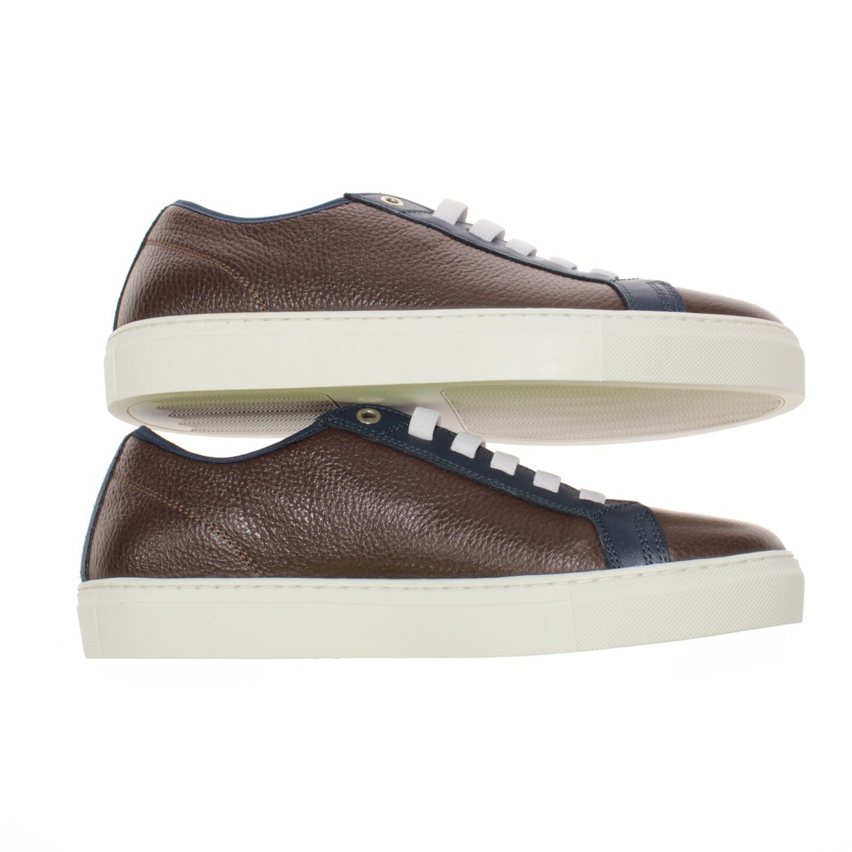 Pastori NWB Julius Slip-On Leather Sneakers Size 41.5 US 8.5 in Brown / Blue Pastori NWB Julius Slip-On Leather Sneakers Size 41.5 US 8.5  main image 3