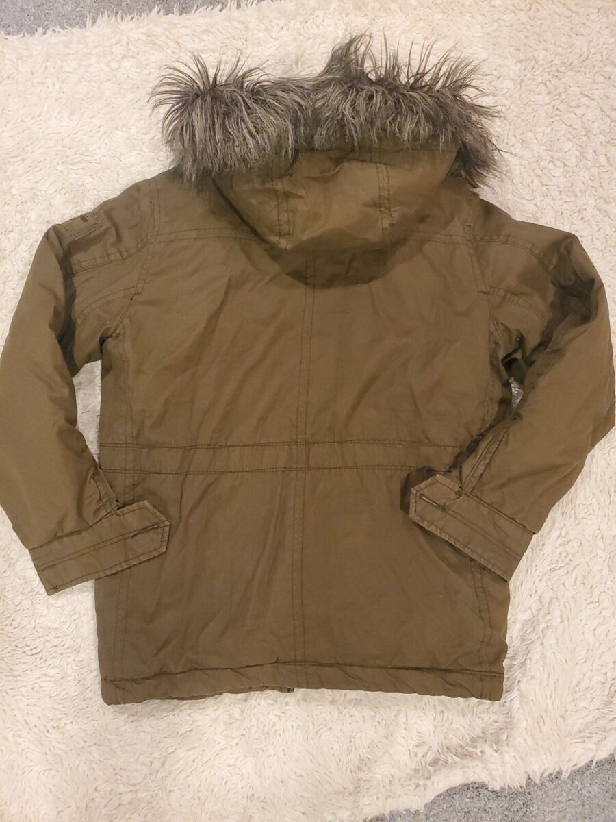 Abercrombie & Fitch Military Parka Jacket Wilcox Faux Fur Abercrombie & Fitch Military Parka Jacket Wilcox Faux Fur