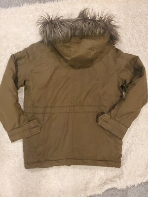 Abercrombie & Fitch Military Parka Jacket Wilcox Faux Fur Men's