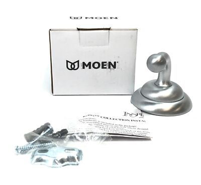 Moen DN6303BC Kelsey Brushed Chrome Robe Hook Kit