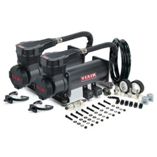 VIAIR 485C DUAL PACK STEALTH BLACK AIR RIDE BAG SUSPENSION COMPRESSOR PUMP TRAIN