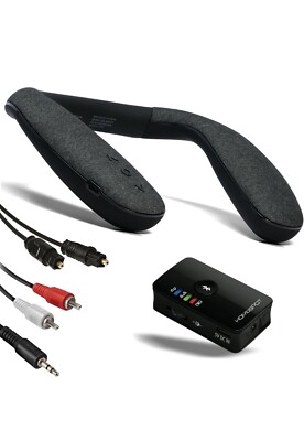 Wireless Neckband Speaker with Bluetooth Transmitter Set for TV and Low Laten...