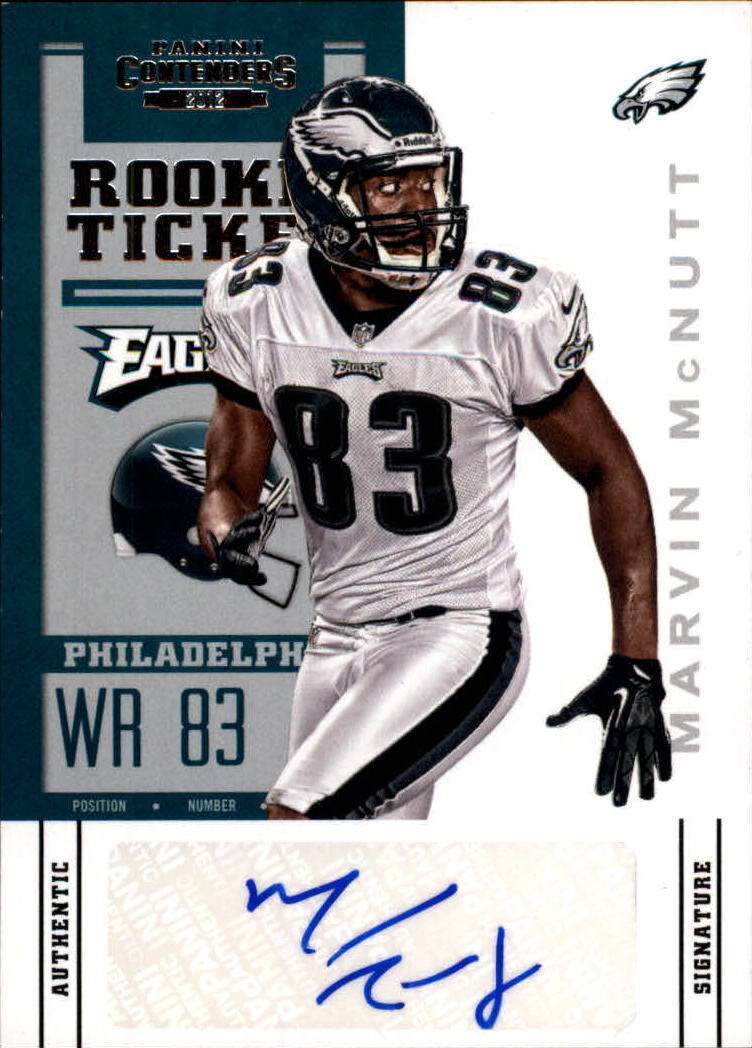 2012 Panini Contenders #164A Marvin McNutt RC Auto - ROOKIE CARD