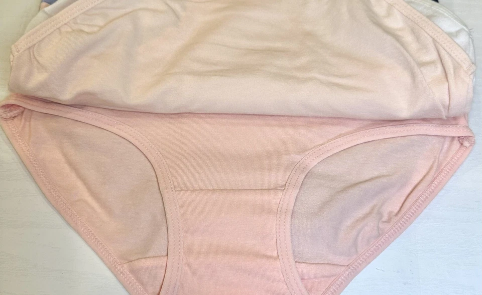 LAURA ASHLEY GIRLS 5-Pair Cotton Spandex Brief Underwear Panties Size M 7/8 - Image 3 of 4