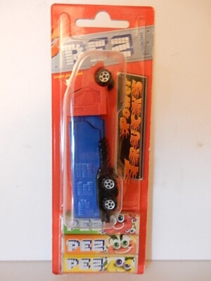 Pez Power Truck Red Cab Blue Trailer