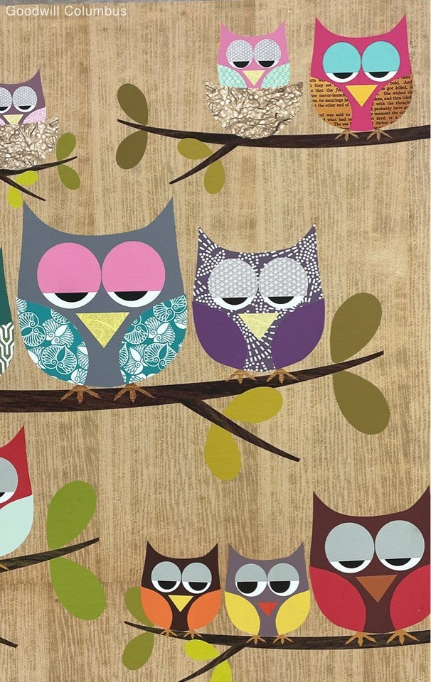 Owls Kids Room Canvas Art Multicolor Home Decor eBay