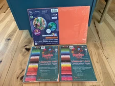 Orange Construction Paper-Pacon 12"x 18", 50pg  & Roselle's World 9"x12", 100 pg