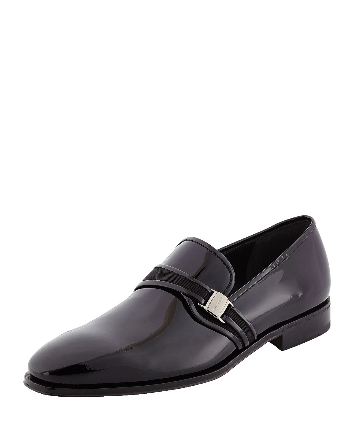 Salvatore Ferragamo Solid Patent Leather Dress Shoes for Men