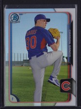 2015 BOWMAN CHROME DRAFT REFRACTOR PARALLEL CARSON SANDS #190 CUBS