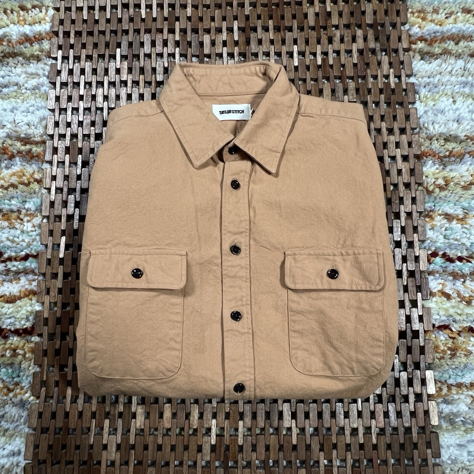 Huckberry Taylor Stitch Gold Button Down Work Shirt Men’s Size Small 38
